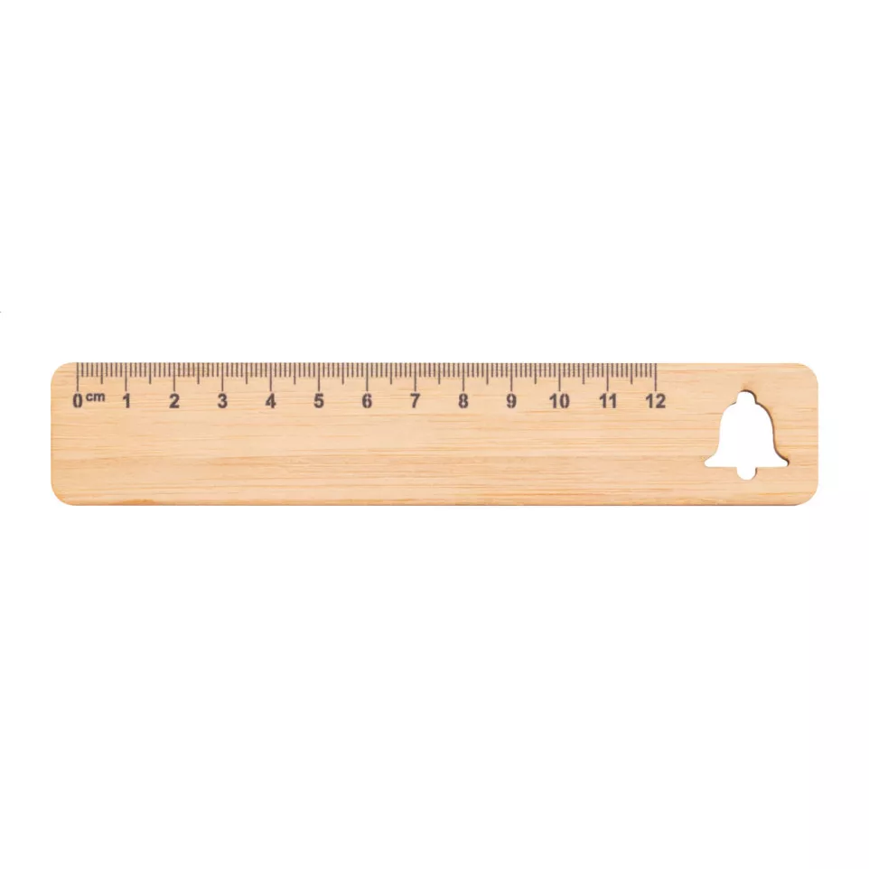 Lopsmarka natural  bamboo ruler, bell 