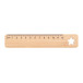 Lopsmarka natural  bamboo ruler, star 