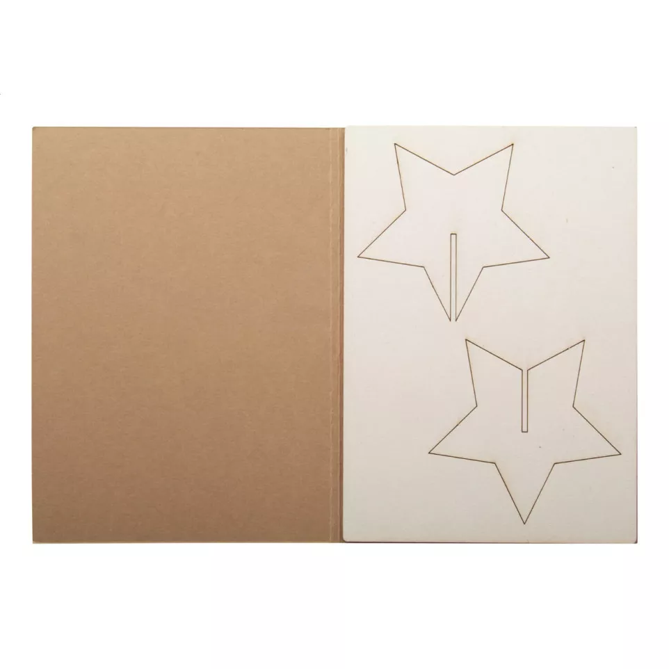 Creax Eco natural  Christmas card, star 