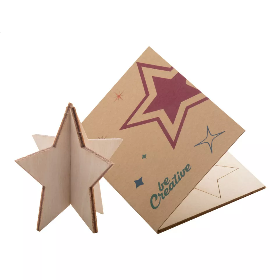 Creax Eco natural  Christmas card, star 