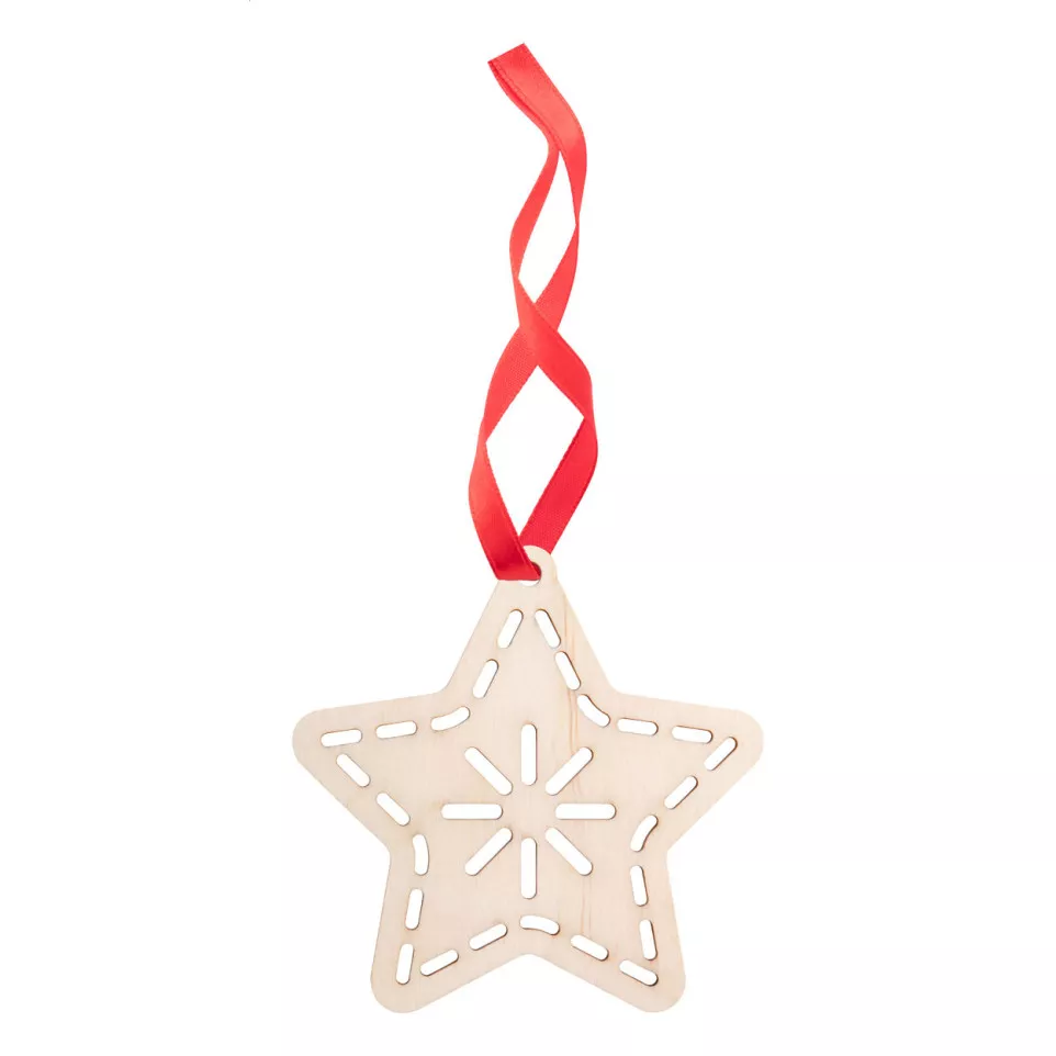 TreeCard natural  Christmas card, star 