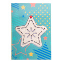TreeCard natural  Christmas card, star 