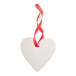WoXmas natural red Christmas tree ornament, heart 