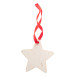 WoXmas natural red Christmas tree ornament, star 
