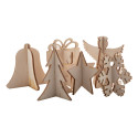 CreaX natural  Christmas card, bell 