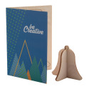 CreaX natuurlijk  Kerstkaart, bel 