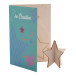 CreaX natural  Christmas card, star 