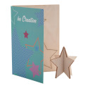 CreaX natuurlijk  Kerstkaart, ster 