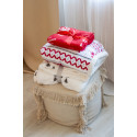 Uppsala rouge blanc Plaid polaire 