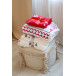 Uppsala rouge blanc Plaid polaire 