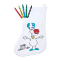 Plicom white red colouring Christmas stocking 