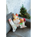Plicom white red colouring Christmas stocking 