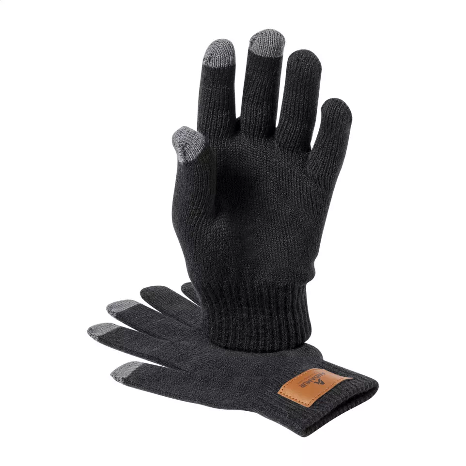 Pashen zwart  muts en handschoenen set 