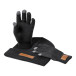 Pashen black  hat and gloves set 