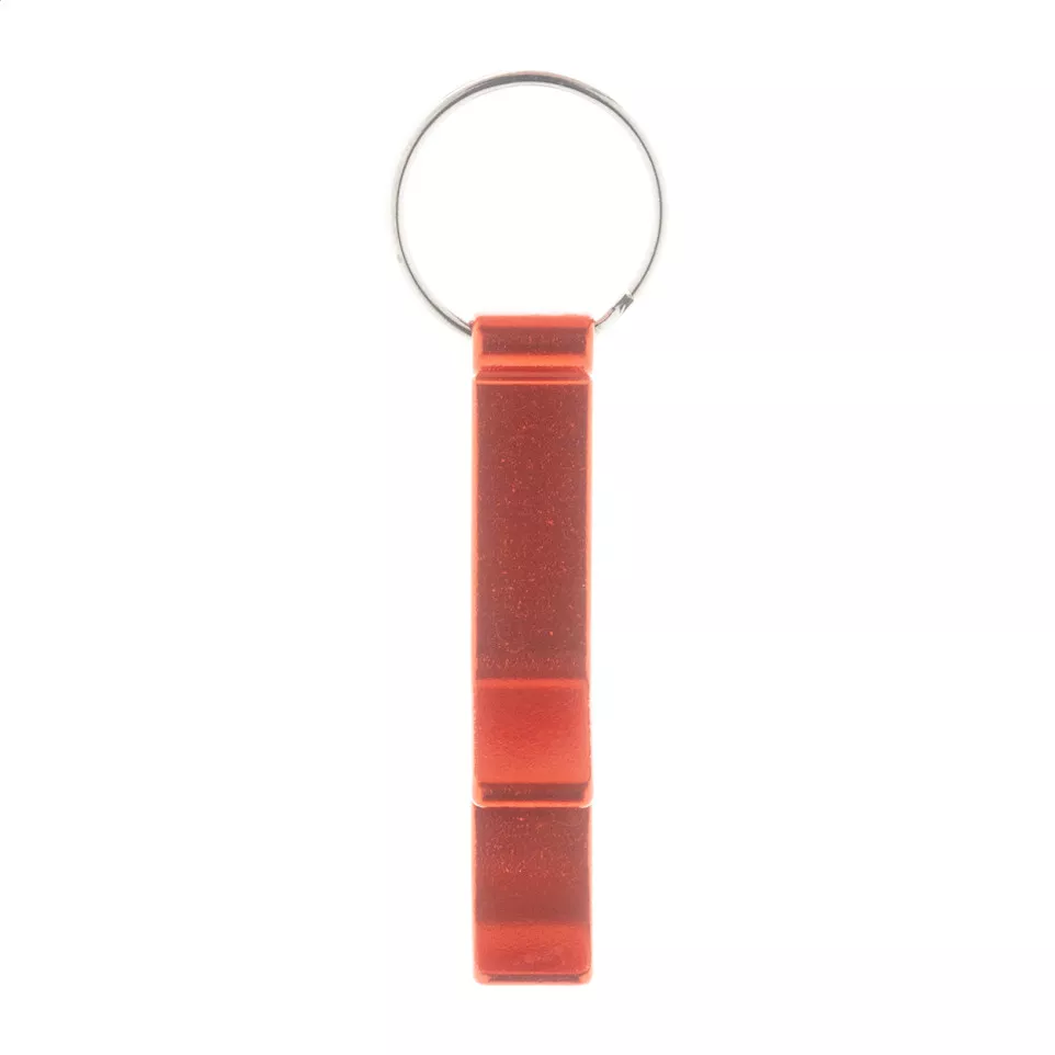 Rallop rood  flesopener sleutelhanger 