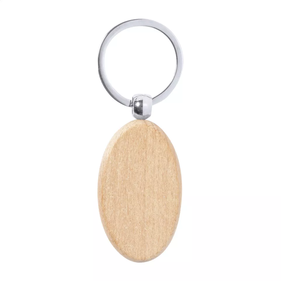 Wokke naturelle  porte-clés, ovale 