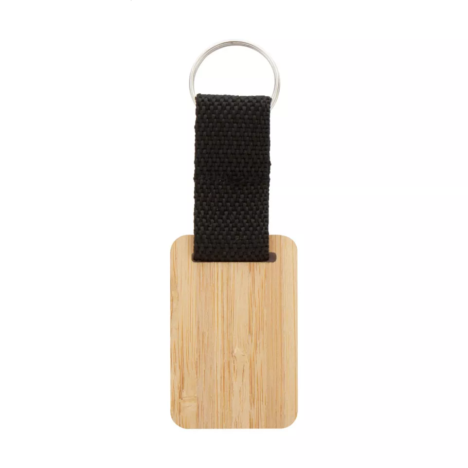 Stropp natural black bamboo keyring,...