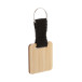 Stropp naturelle noir Porte-clés en bambou, carré 