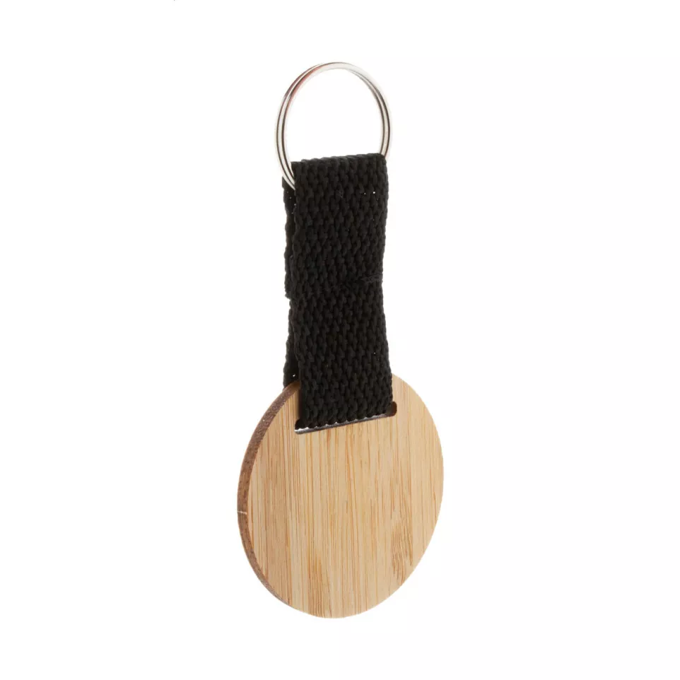 Stropp natural black bamboo keyring,...