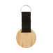 Stropp natural black bamboo keyring, round 