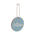 CreaFob Wood natuurlijk  custom made sleutelhanger 