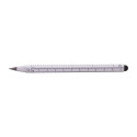 Ruloid zilver  inktloze pen met liniaal 