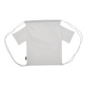 CreaDraw T Kids RPET wit  custom made trekkoord tas voor kinderen 