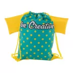 CreaDraw T Kids geel  custom made trekkoord tas voor kinderen 