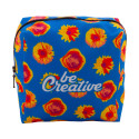 CreaBeauty Square M zwart wit custom made make-up tas 
