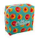 CreaBeauty Square M white  custom cosmetic bag 