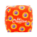 CreaBeauty Square S white  custom cosmetic bag 