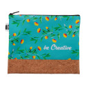 CreaBeauty Cork L RPET zwart natuurlijk custom made make-up tas 