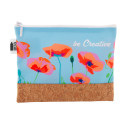 CreaBeauty Cork M RPET blanc naturelle Trousse de maquillage personnalisée 