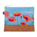 CreaBeauty Cork M RPET blanc naturelle Trousse de maquillage personnalisée 