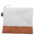 CreaBeauty Cork S RPET blanc naturelle Trousse de maquillage personnalisée 