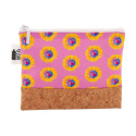 CreaBeauty Cork S RPET blanc naturelle Trousse de maquillage personnalisée 
