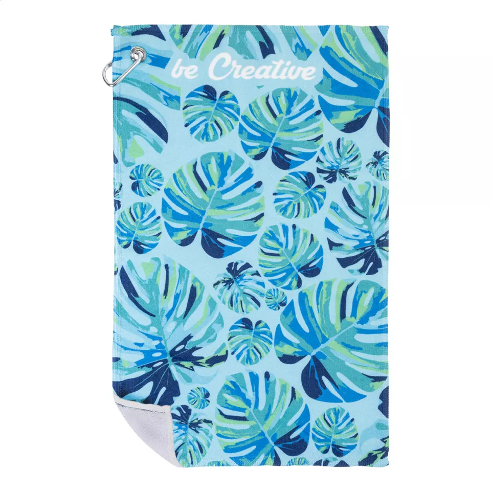 Birdie white  sublimation golf towel 