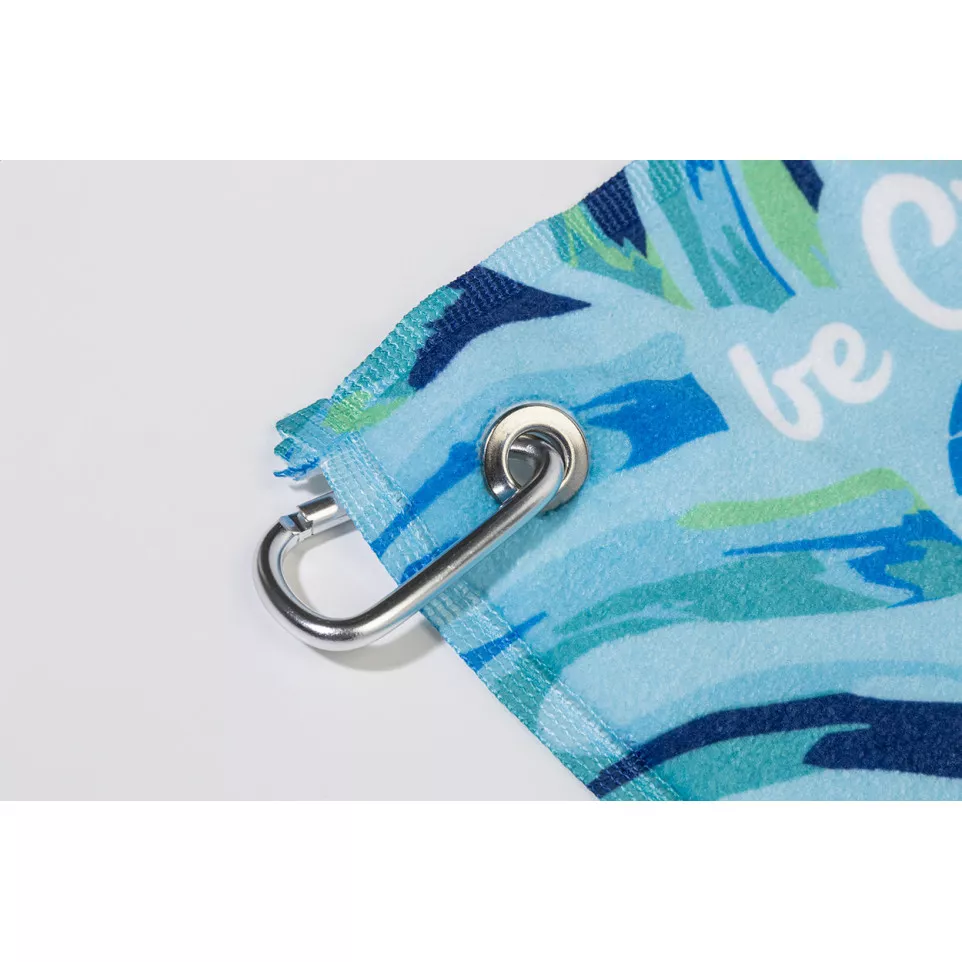 Birdie white  sublimation golf towel 