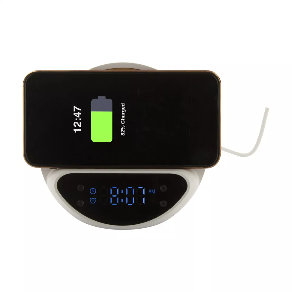 Rabolarm white  alarm clock wireless...