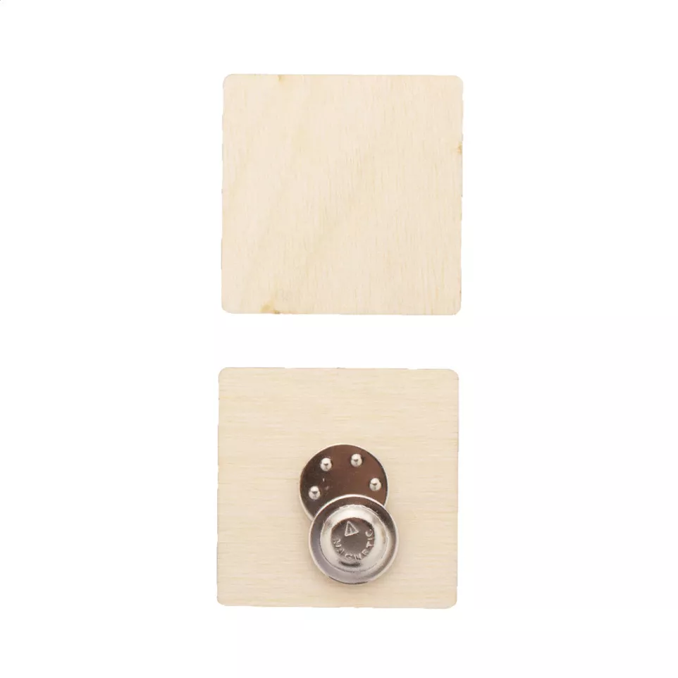 WooBadge natural  custom magnetic badge 