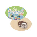 WooBadge natuurlijk  cutsom made magnetische badge 