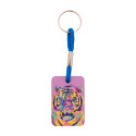 Woody Plus D blue natural custom keyring 