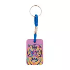 Woody Plus D blauw natuurlijk custom made sleutelhanger 