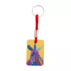 Woody Plus D rouge naturelle Porte-clés personnalisé 