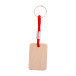 Woody Plus D rood natuurlijk custom made sleutelhanger 