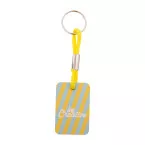 Woody Plus D yellow natural custom keyring 