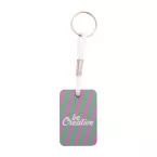 Woody Plus D white natural custom keyring 