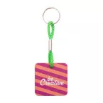 Woody Plus C green natural custom keyring 