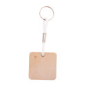 Woody Plus C blanc naturelle Porte-clés personnalisé 