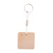 Woody Plus C white natural custom keyring 